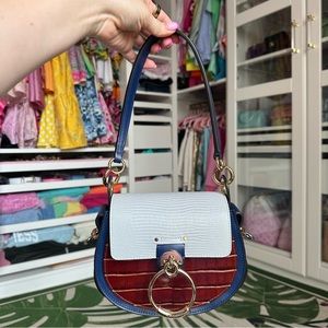 Chloe Tess tri color bag size small